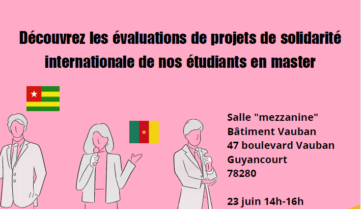 🎓🌍 Restitution des évaluations de projet réalisées par les étudiants de l'Université Versailles Saint-Quentin-en-Yvelines (UVSQ)🎓🌍